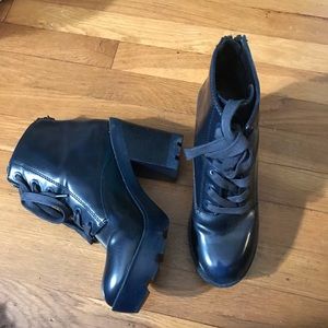 Aldo navy blue ankle boots, 8.5